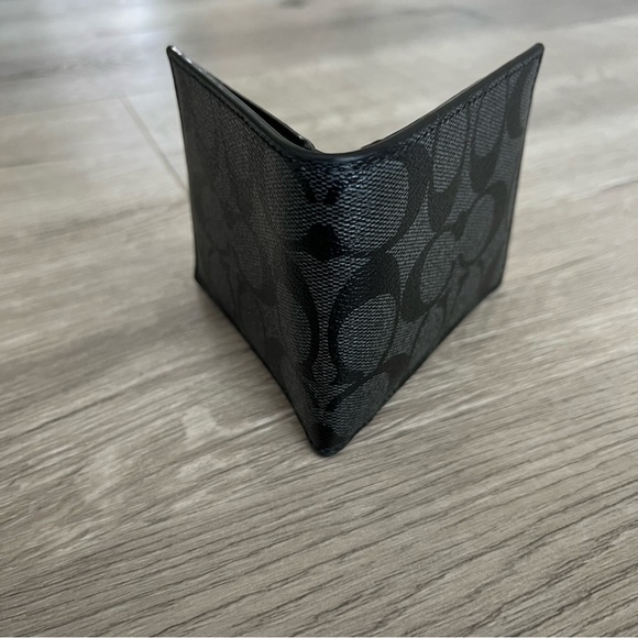 Coach Signature Canvas Wallet - Mens - charcoal - black - Picture 2 of 6